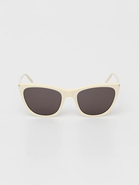 Saint Laurent okulary przeciwsłoneczne KATE THIN damskie kolor beżowy SL 214
