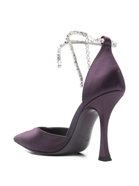 Jimmy Choo Stevie ankle-strap embellished pumps - Purple