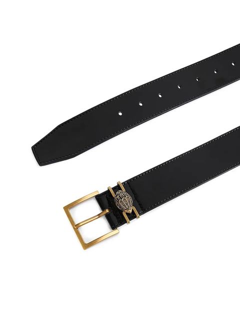 Kurt Geiger London pasek skórzany Shoreditch damski kolor czarny 5410900309 - zdjęcie produktu nr 2