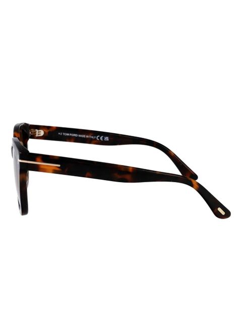 TOM FORD Eyewear square-frame tortoiseshell sunglasses - Brown