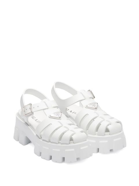 Prada Monolith platform sandals - White