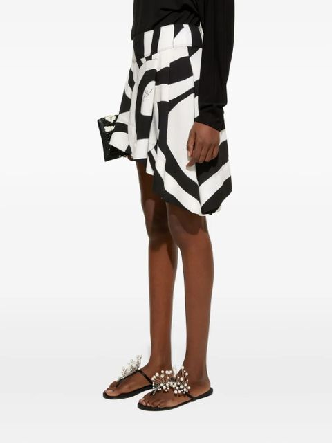 PUCCI Marmo-print asymmetrical mini skirt - Black