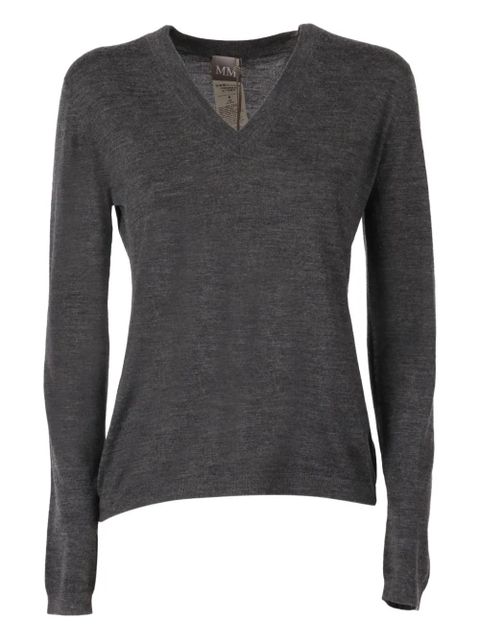 Max Mara v-neck long-sleeve top - Grey - zdjęcie produktu nr 1