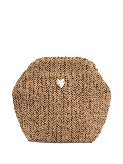 TWINSET woven heart-plaque make up bag - Neutrals - zdjęcie produktu nr 1