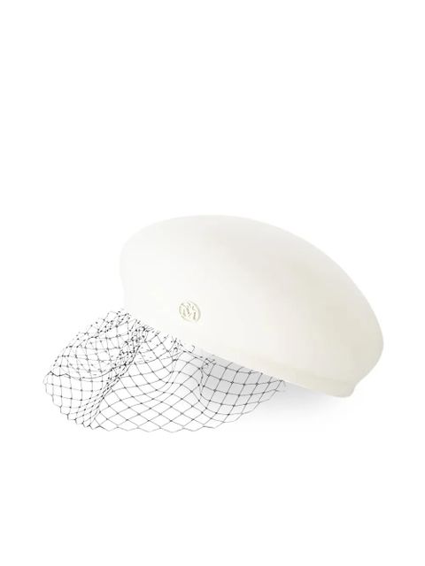 Maison Michel Bonnie Veil beret hat - White - zdjęcie produktu nr 1