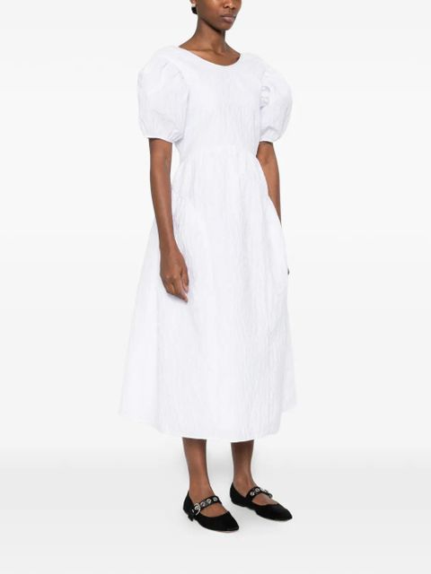 Cecilie Bahnsen Catrine puffed midi dress - White