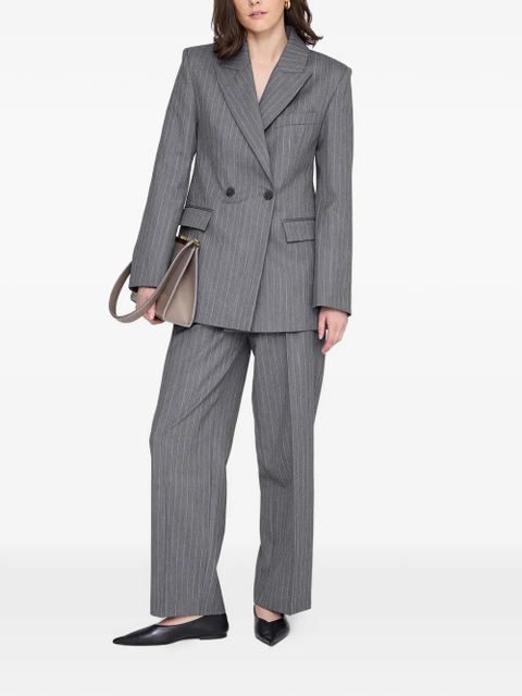 ANINE BING pinstripe-pattern trousers - Grey - zdjęcie produktu nr 2