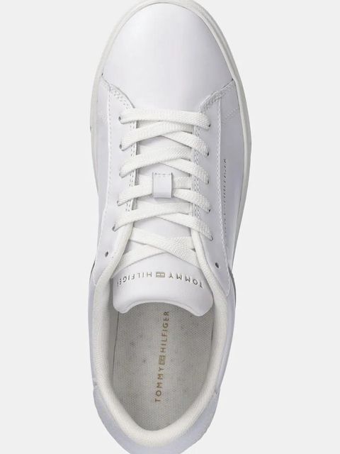 Tommy Hilfiger sneakersy skórzane ESSENTIAL COURT SNEAKER kolor biały FW0FW08320