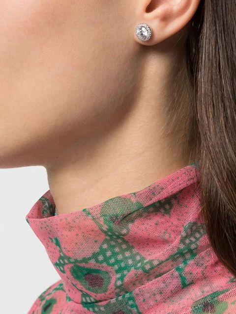 Swarovski Una stud earrings - White - zdjęcie produktu nr 2