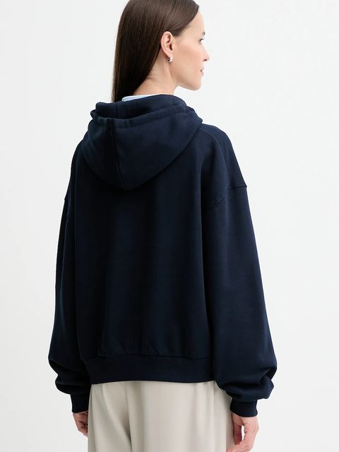 Tommy Hilfiger bluza damska kolor granatowy z kapturem z nadrukiem WW0WW47459