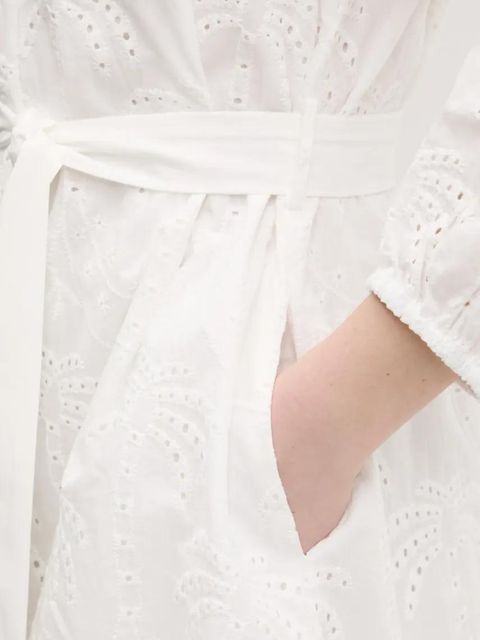 Desigual sukienka bawełniana TOURS kolor biały mini rozkloszowana 25SWVW09