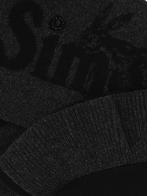 Simone Rocha ruffled logo scarf - Grey - zdjęcie produktu nr 2