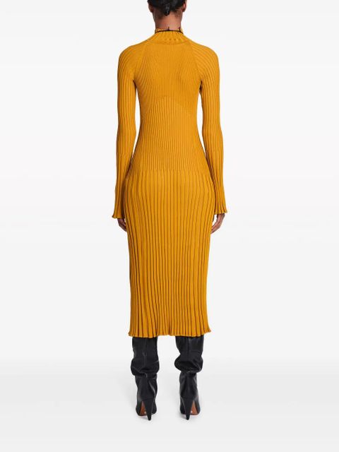 Proenza Schouler roll-neck ribbed midi dress - Orange