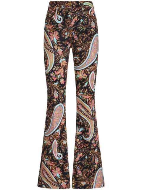 ETRO paisley-print flared trousers - Black - zdjęcie produktu nr 1