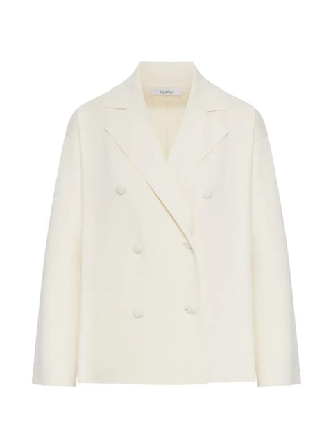 Max Mara double-breasted crêpe jacket - White - zdjęcie produktu nr 1