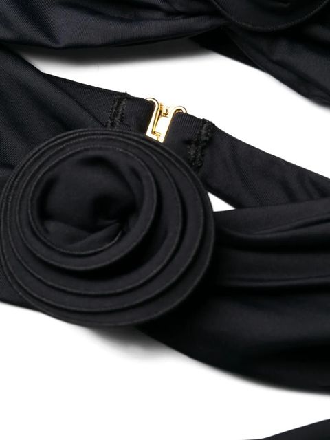 La Reveche gathered-detail one-piece - Black