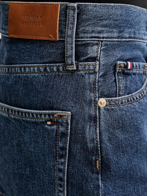 Tommy Hilfiger spódnica jeansowa kolor granatowy mini prosta WW0WW45666