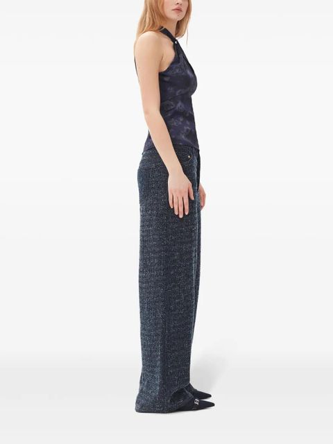 GANNI wide-leg denim trousers - Blue
