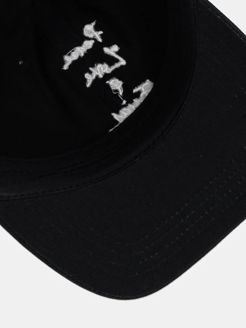 Juicy Couture czapka z daszkiem bawełniana PEACE LOVE AND JUICY CAP kolor czarny z aplikacją JCAWH225703