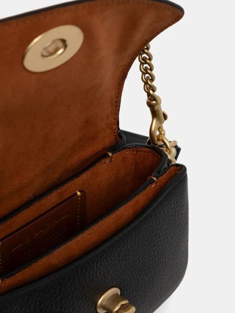 Coach torebka skórzana Cassie kolor czarny CW565