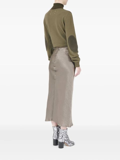 Maison Margiela bias-cut midi skirt - Brown