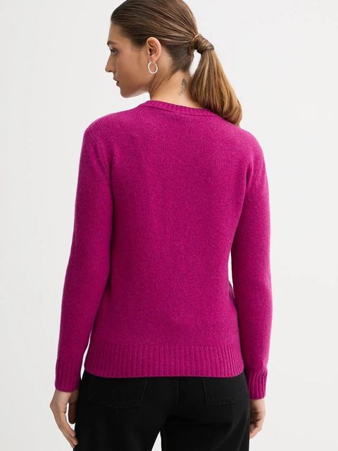 United Colors of Benetton sweter wełniany damski kolor fioletowy lekki