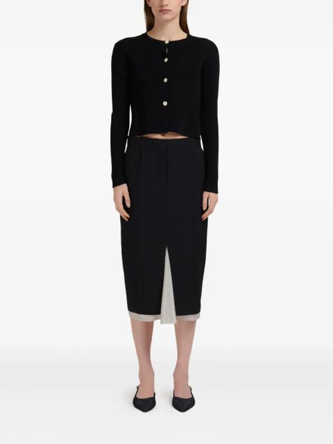 Marni split-hem pencil skirt - Black