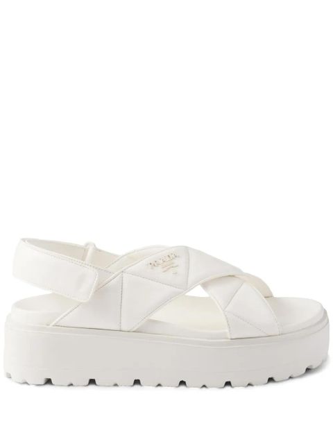 Prada leather flatform sandals - White - zdjęcie produktu nr 1