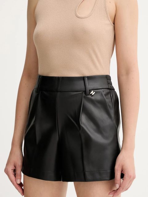 Silvian Heach szorty DOGIO damskie kolor czarny gładkie high waist GPA25075SH - zdjęcie produktu nr 1