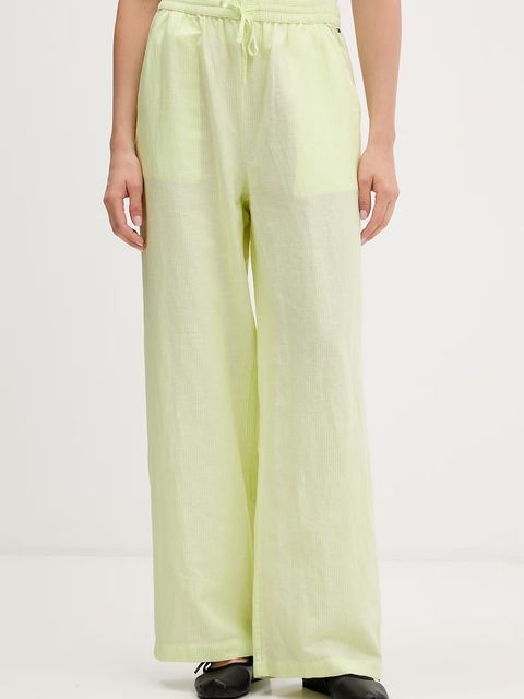 Tommy Jeans spodnie damskie z lnem - zdjęcie produktu nr 1