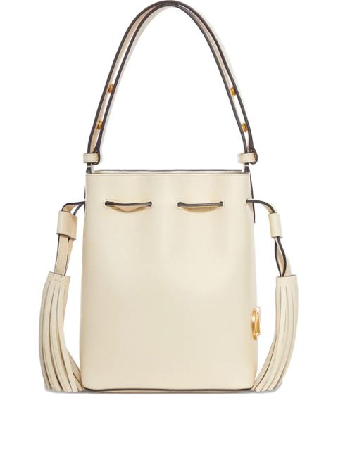 Valentino Garavani V-logo tassel leather bucket bag - Neutrals - zdjęcie produktu nr 1