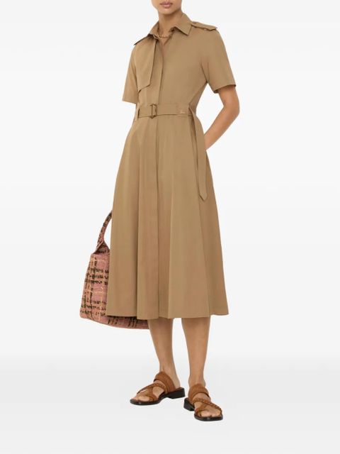 Burberry cotton poplin shirt dress - Brown - zdjęcie produktu nr 2