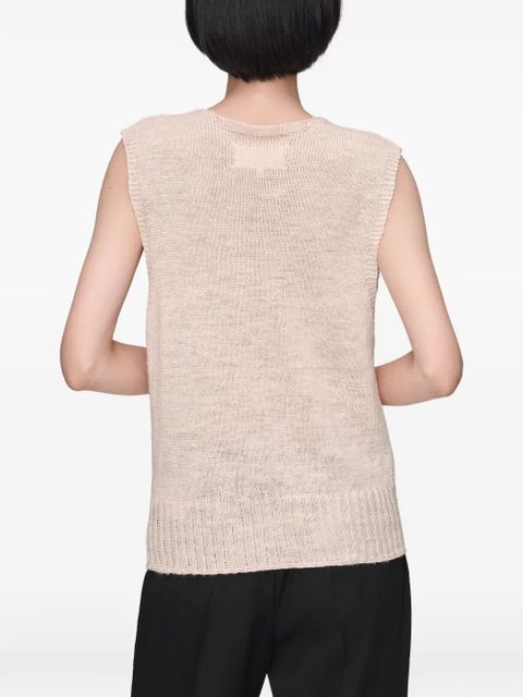 Maison Margiela ribbed V-neck vest - Pink