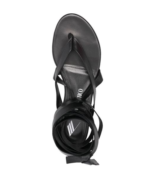 The Attico ankle-strap flat sandals - Black