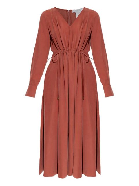Max Mara V-neck tie midi dress - Brown - zdjęcie produktu nr 1
