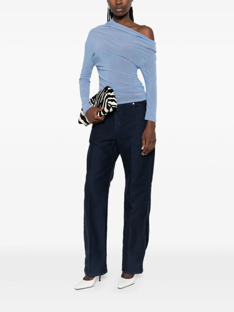 Victoria Beckham split-detail trousers - Blue - zdjęcie produktu nr 1