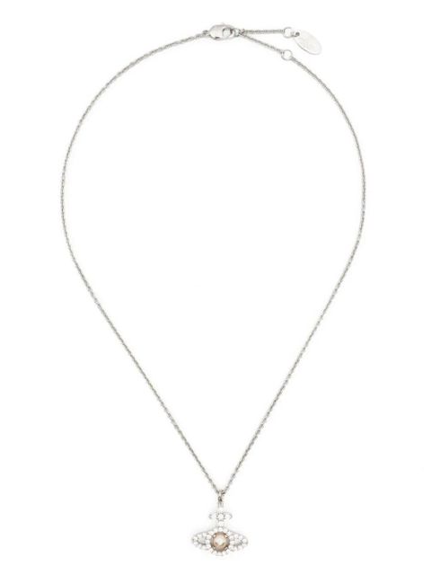Vivienne Westwood Olympia pearl pendant necklace - Silver