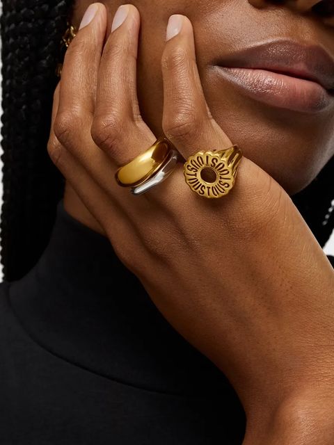 Tous pierścionek ze srebra pokrytego złotem 12 Miranda 1004215512