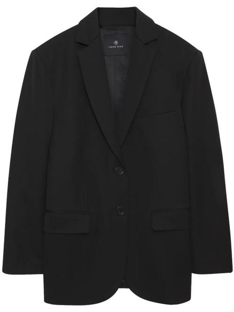 ANINE BING Quinn single-breasted wool blazer - Black - zdjęcie produktu nr 1