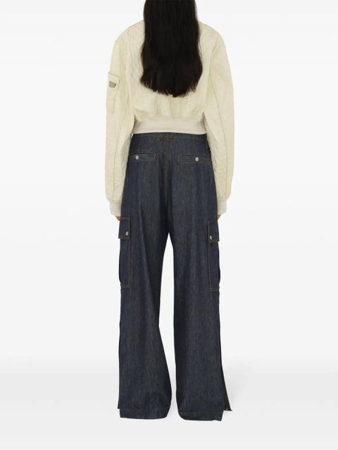 Burberry quilted cropped bomber jacket - Neutrals