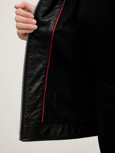 MAX&Co. ramoneska skórzana kolor czarny przejściowa 2526446021200