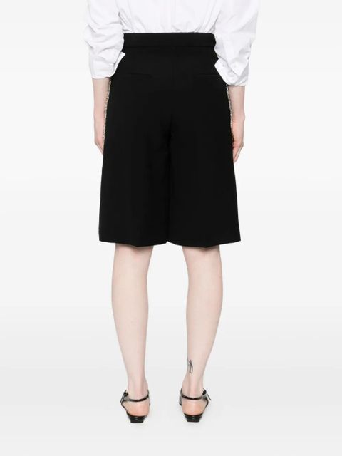 SANDRO embellishment-detail wool shorts - Black