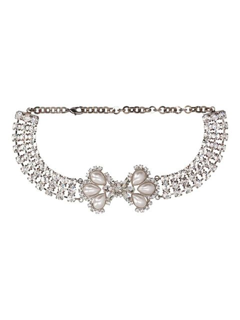 Alessandra Rich faux-pearl necklace - Silver - zdjęcie produktu nr 1