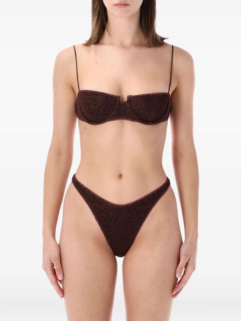 Oséree Lumière balconette bandeau bikini - Brown