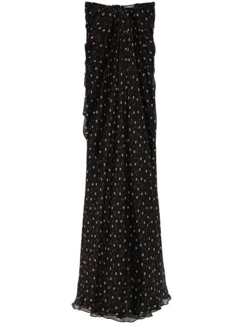Alexander McQueen strapless silk dress - Black - zdjęcie produktu nr 1