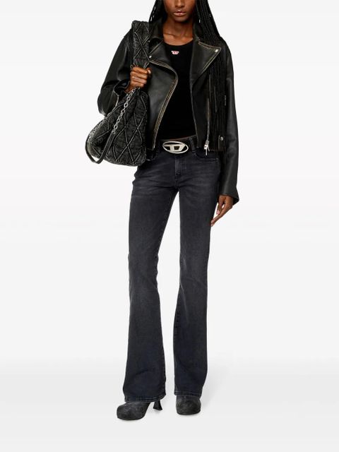 Diesel flared cotton blend jeans - Black