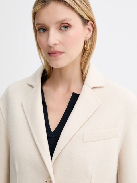 Twinset koszula z dodatkiem bawełny kolor beżowy 252TP2074