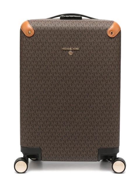 Michael Kors monogram logo print suitcase - Brown - zdjęcie produktu nr 1