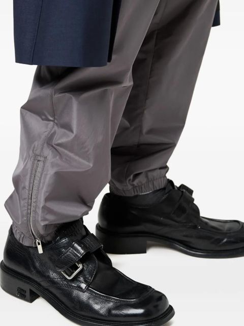 Miu Miu logo-patch track pants - Grey