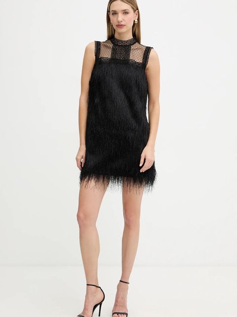 Twinset sukienka kolor czarny mini prosta 252TT2301